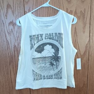 Z Supply Cream Graphic Tank Top